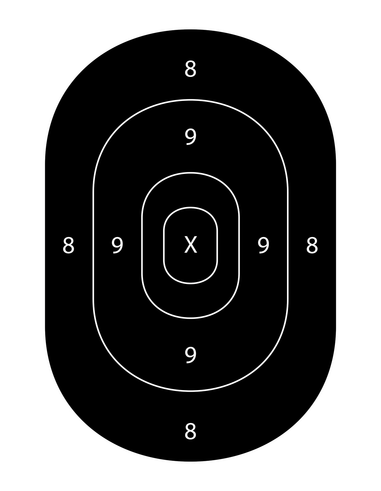 B-27 Regulation Scoring Rings [14x20] - Black