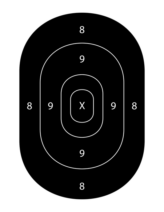 B-27 Regulation Scoring Rings [14x20] - Black