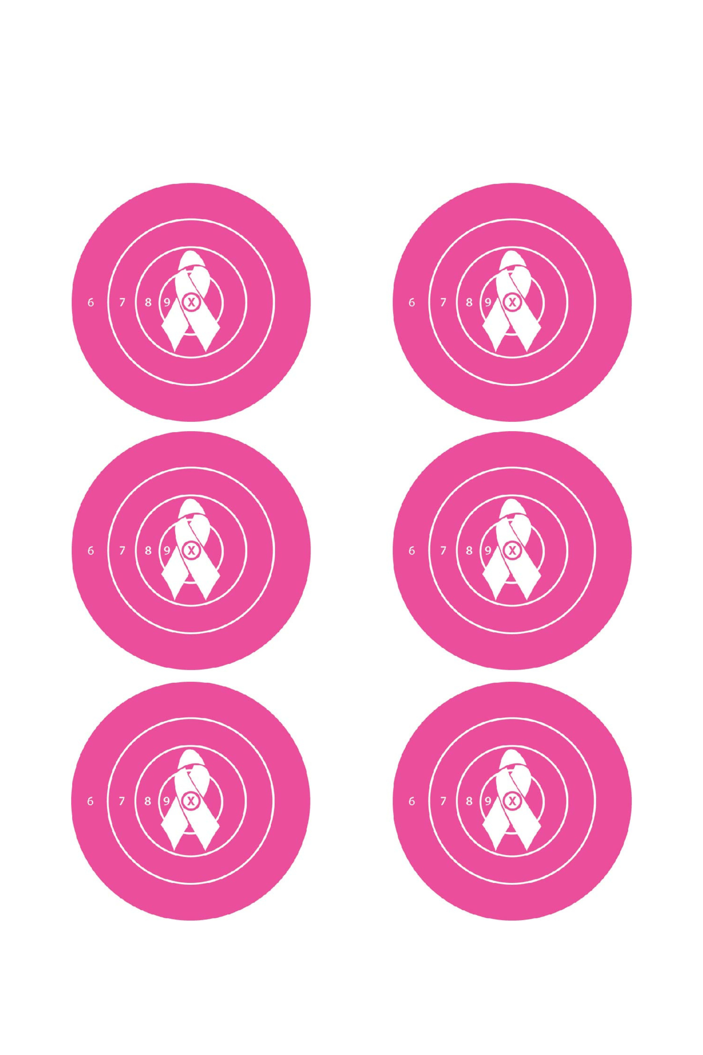 6-Spot Breast Cancer Awareness - Archery [19x25"]
