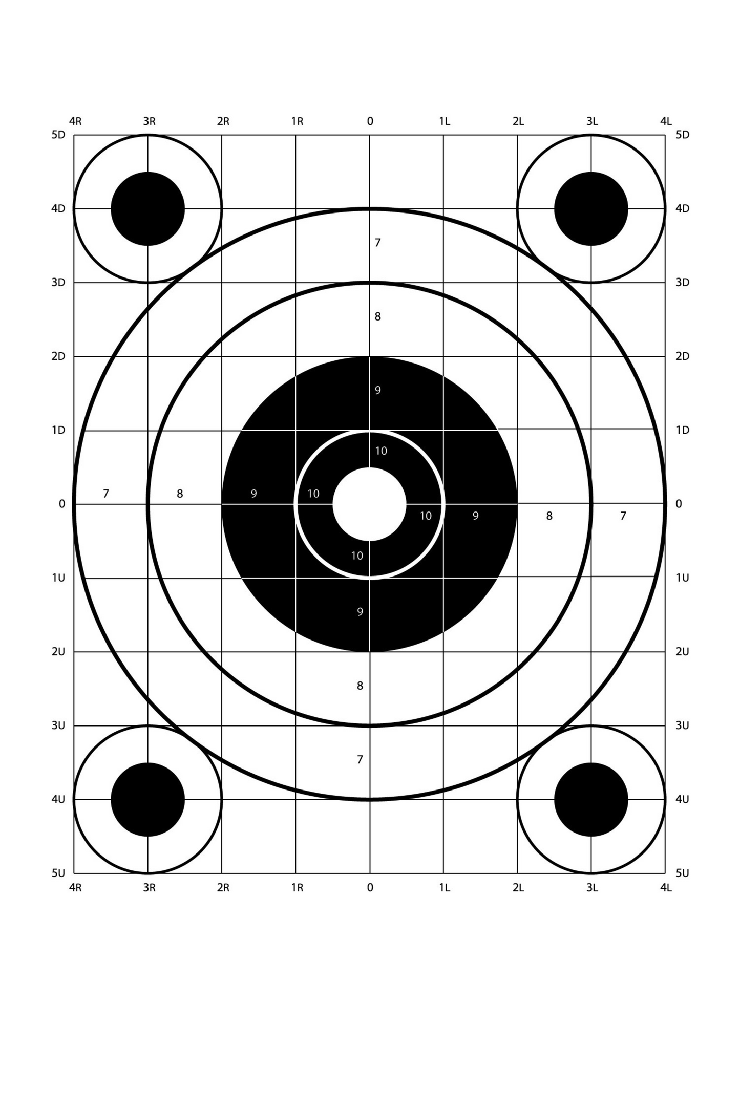 Circular Sighting-In Bullseye [10x14]
