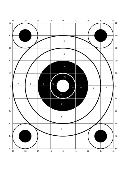 Circular Sighting-In Bullseye [10x14]