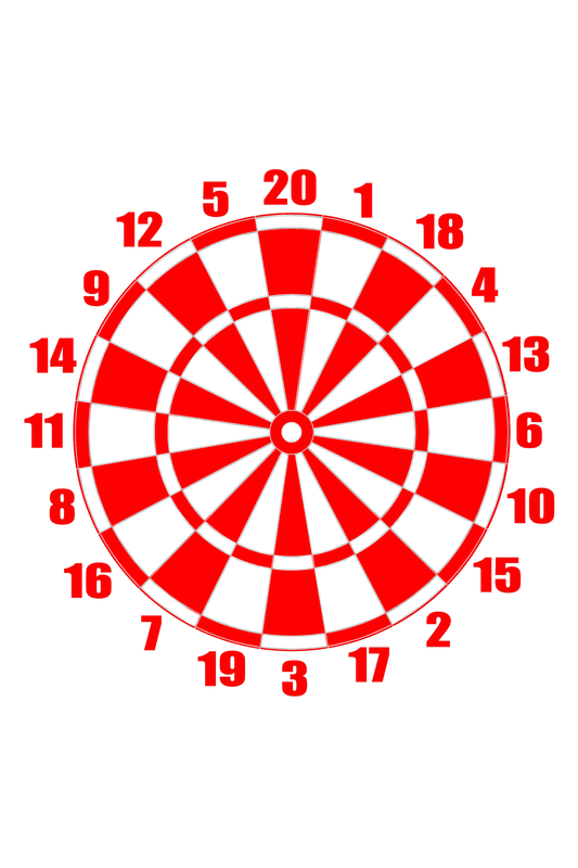 Red Dartboard Regulation Size [17.5x19.5"]